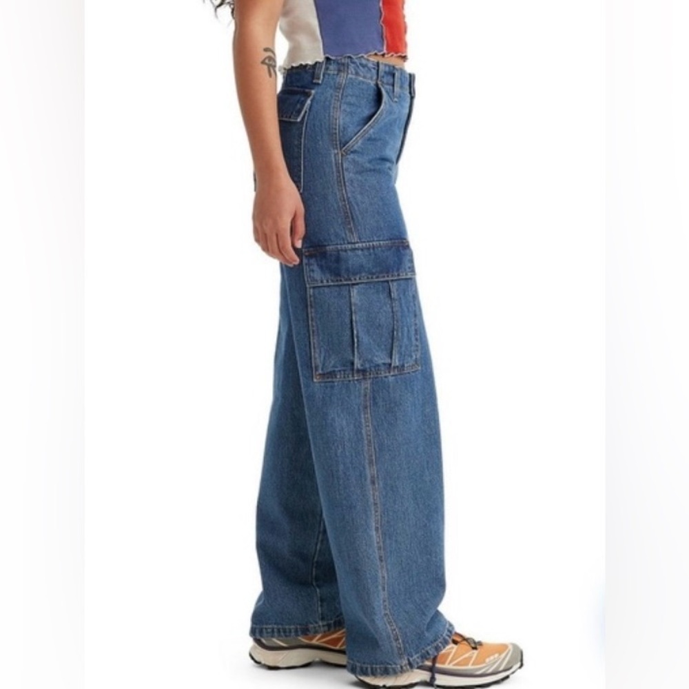 Levi’s 94’ Baggy Cargo Cotton Jeans Size 24 - Picture 2 of 11